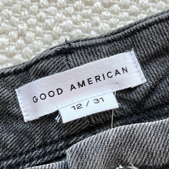 Good American Good Curve Frayed Ankle Skinny Jeans Women’s 12/ 31 - Picture 9 of 10